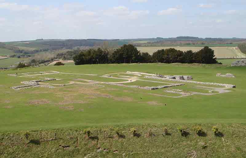 Ruined footprint of the Norman cathedral.